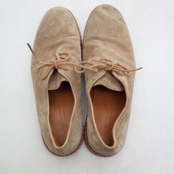 John Varvatos Wingtip Oxford Dress Shoes Beige Sued Men’s Size 12 HandMade main image 7